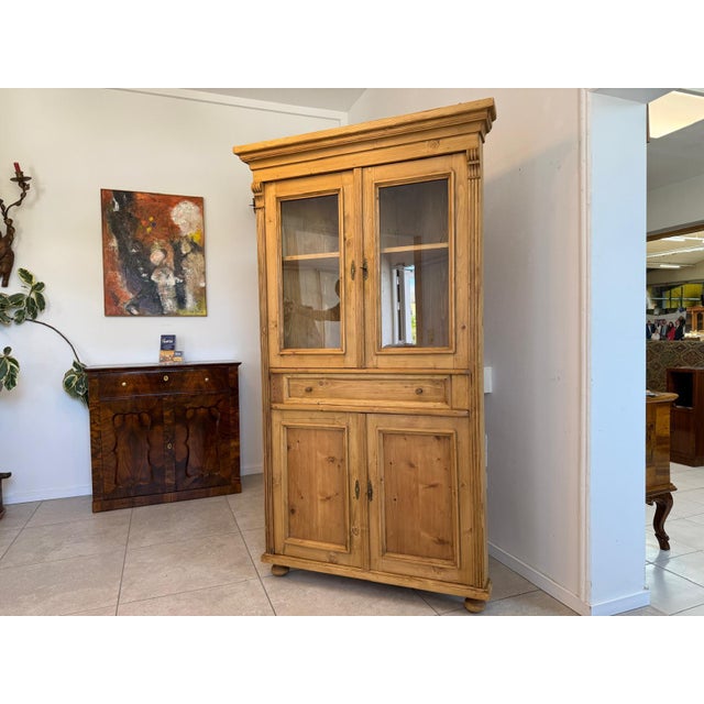 Corner Cabinet in Natural Wood For Sale - Image 12 of 12
