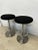 Design For Leisure Design for Leisure Steel and Black Ultra Suede Swivel Bar Stools - a Pair For Sale - Image 4 of 12