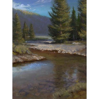 Mountain Waters, Romans 1:11-12 by Thomas Kegler | Oil on board Landscape with trees and water. For Sale