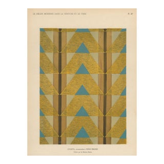 French Art Deco Textile Design Plate – Éric Bagge, Pl. 27 For Sale