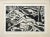 Original vintage expressionist etching print titled "Garden of no Tomorrows" numbered9/15 signed titled circa 1964 by...