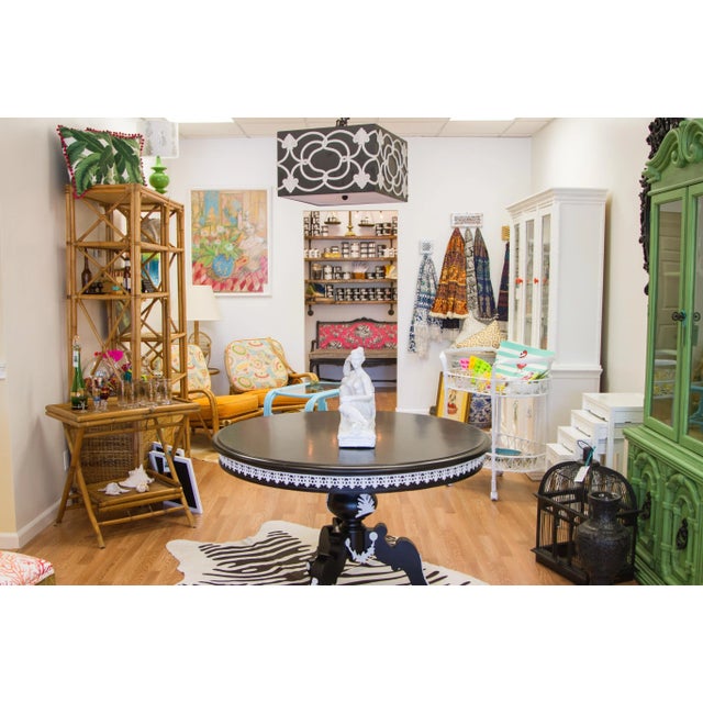 Black Vintage Hollywood Regency Box Chandelier For Sale - Image 8 of 12