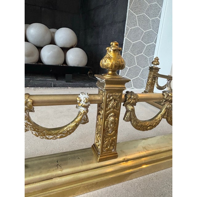 Neoclassical Style Brass Antique Fender For Sale In Chicago - Image 6 of 12