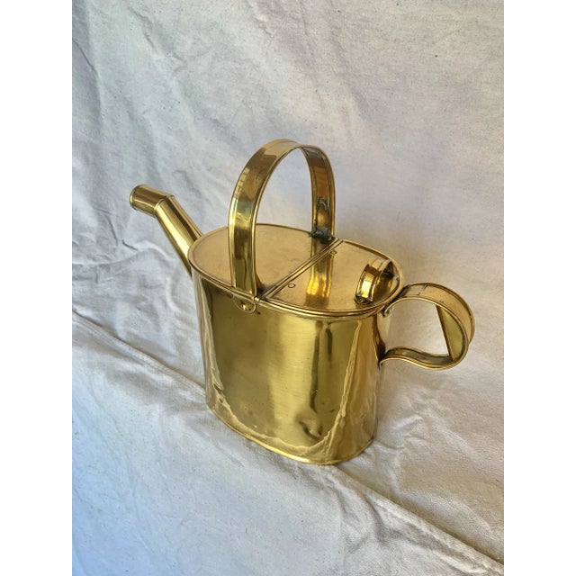 English Early 20th Century English Brass Garden Watering Can For Sale - Image 3 of 12