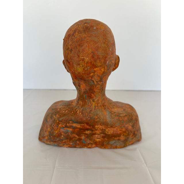 Ceramic Vintage Figurative Sculpture, Ceramic Bust For Sale - Image 7 of 11