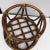 Vintage Round Rattan Foot Stool With Black Cushion For Sale - Image 4 of 7