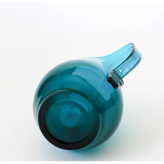 Mid-Century Blue Viking Glass Pitcher For Sale - Image 9 of 13