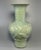 15th Century & Earlier Antique Chinese Celadon Relief‑Carved Flared Rim Vase, Collectible Antique For Sale - Image 5 of 7