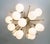 Metal 21st Century Mezzo Satin Brass Matte White Murano Flush Mount by Fabio LTD For Sale - Image 7 of 10