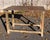 Farmhouse 18th or 19th Century Rustic Primitive Farmhouse Table in Old Green Paint For Sale - Image 3 of 18