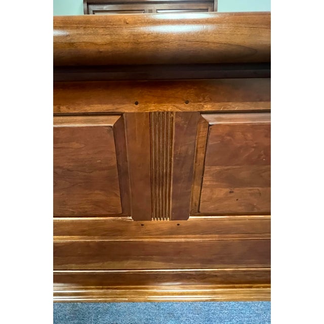 Pennsylvania House Cherry Queen Size Sleigh Bed For Sale - Image 10 of 10