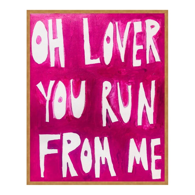 Oh Lover You Run From Me by Virginia Chamlee in Gold Frame, XS Art Print For Sale