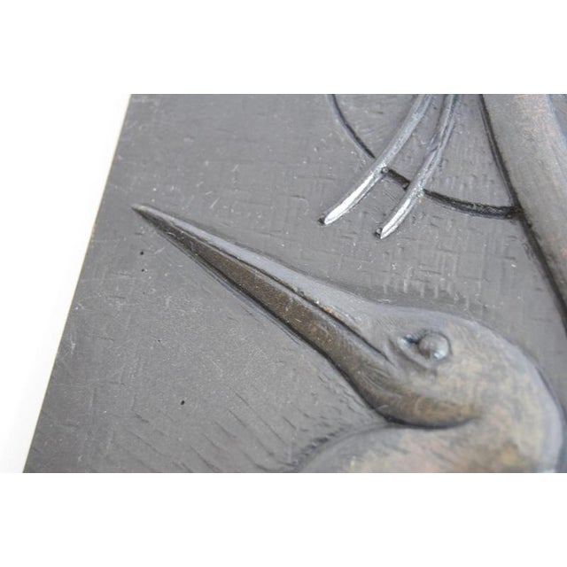 Mid-Century Relief with Herons, 1960s For Sale - Image 6 of 7