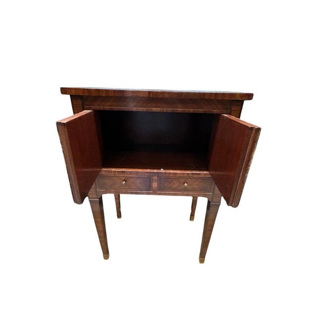 Antique French Louis XVI Style Marquetry Faux-Book Facade Cabinet With Pull-Out Sides, Late 19th Century For Sale - Image 9 of 12