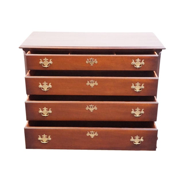 Mid 20th Century Kindel Furniture Solid Mahogany Traditional Style 45" Four Drawer Chest 176-2 - Oxford Finish For Sale - Image 5 of 12