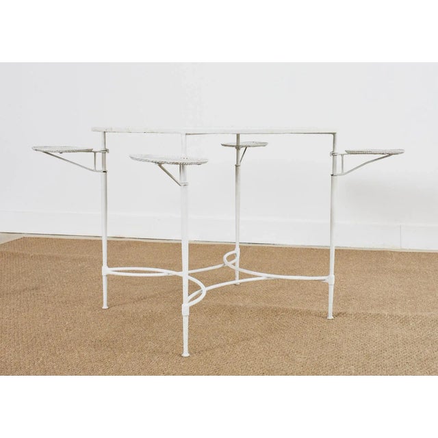 Mid-Century Modern Mario Papperzini for Salterini Garden Dining Table With Drink Holders, Attributed For Sale - Image 3 of 13