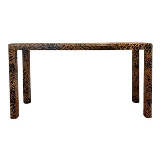 1960s Faux Tortoise Shell Console Table For Sale