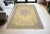 Mid-Century Modern Hand Knotted Yellow Oushak Carpet Medallion Pattern Turkish Rug - 5′1″ × 7′9″ For Sale - Image 3 of 13