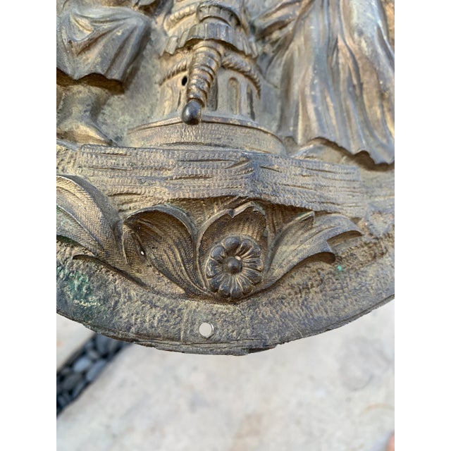 Antique French Gilt Bronze Plaque Architectural Salvage For Sale - Image 10 of 12