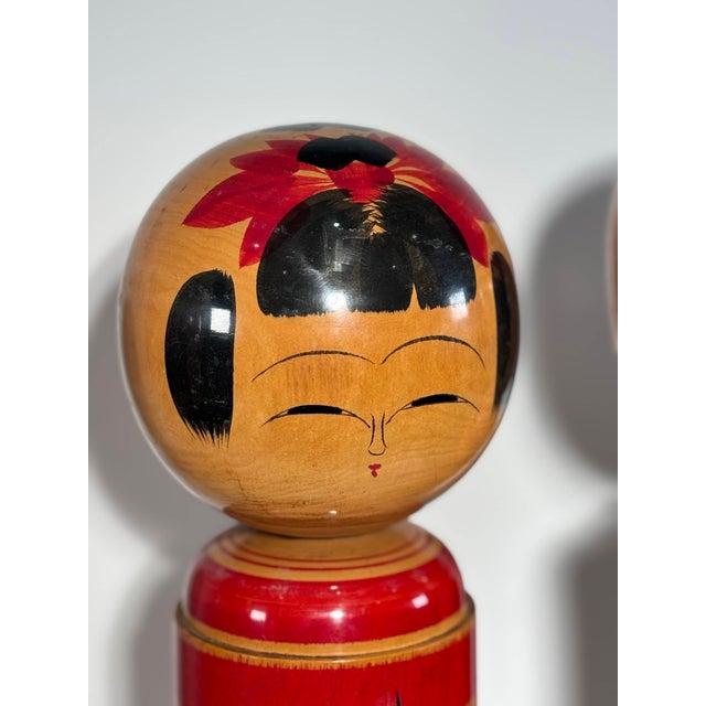 20th Century Traditional Monumental Kokeshi Dolls, Tōhoku, Japan, Set of 3 For Sale - Image 11 of 18