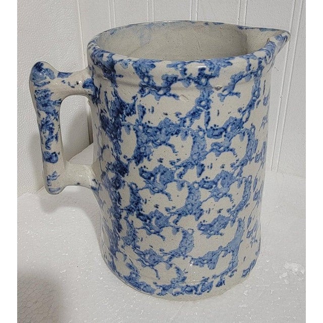 19th Century 19Thc Sponge Ware Pitcher For Sale - Image 5 of 5