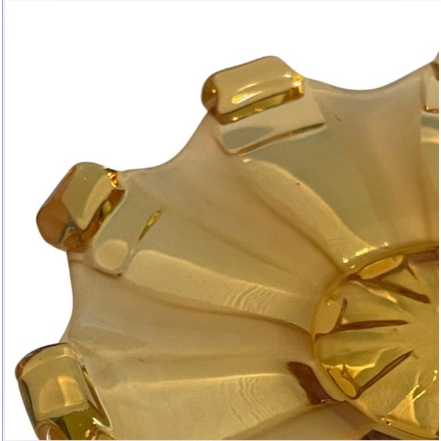 1920s Art Deco Rosice Sklo Union by Stölzle Dessert Plates - Set of 6 For Sale In Los Angeles - Image 6 of 7