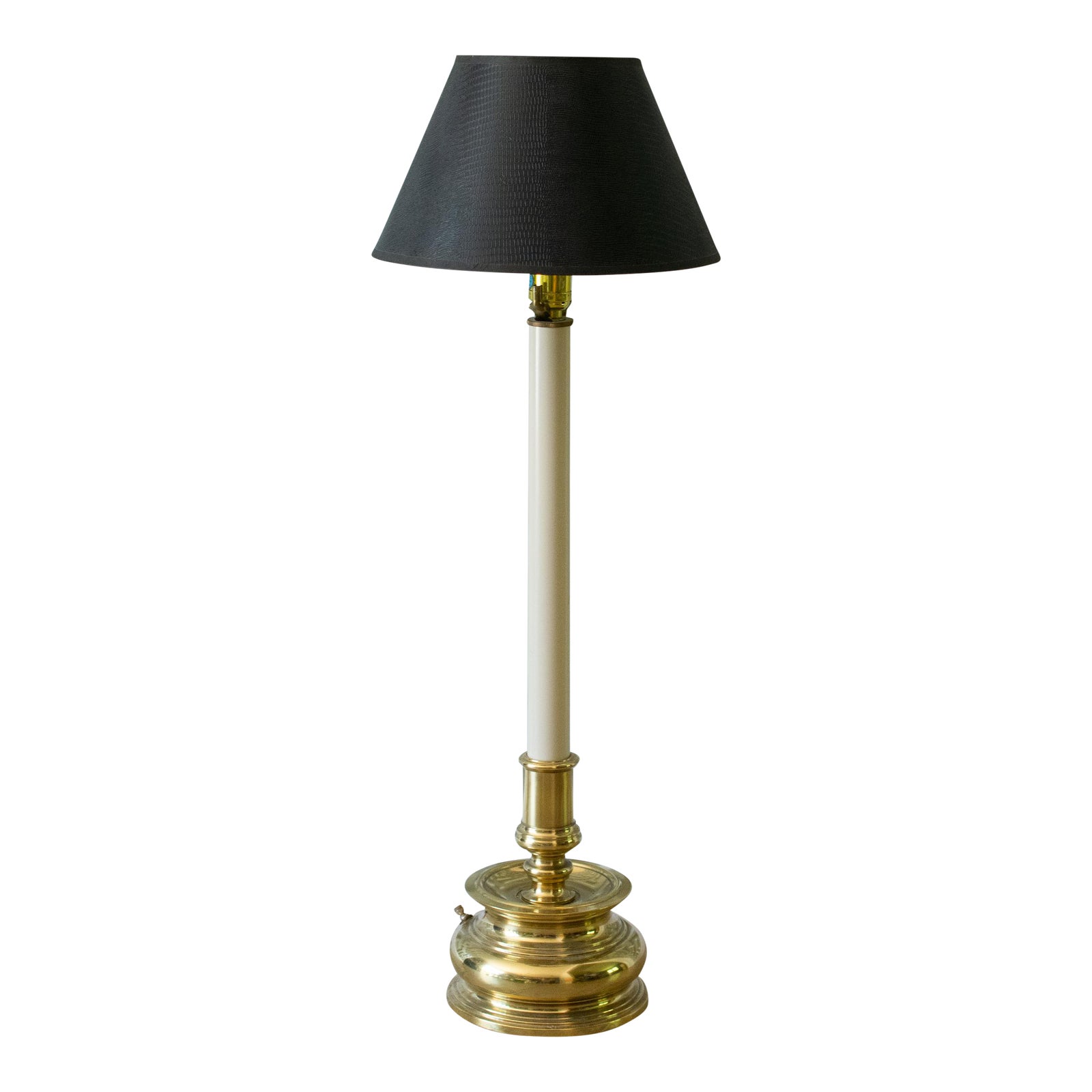 1950s Stiffel Brass Buffet Lamp With Black Shade Chairish