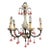 Gorgeous Antique Capodimonte Chandelier With Porcelain Flowers and Crystals For Sale