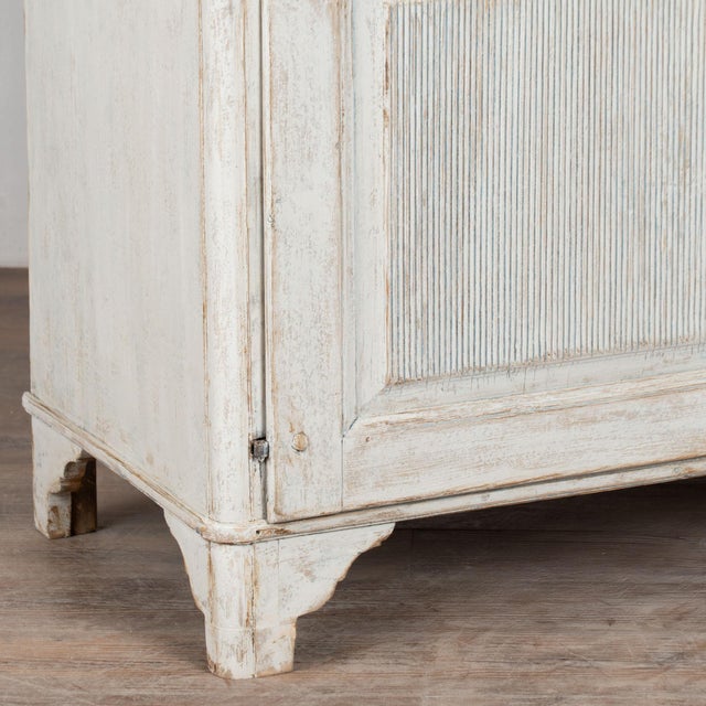19th Century Large White Swedish Gustavian Pine Cabinet Cupboard For Sale - Image 12 of 15