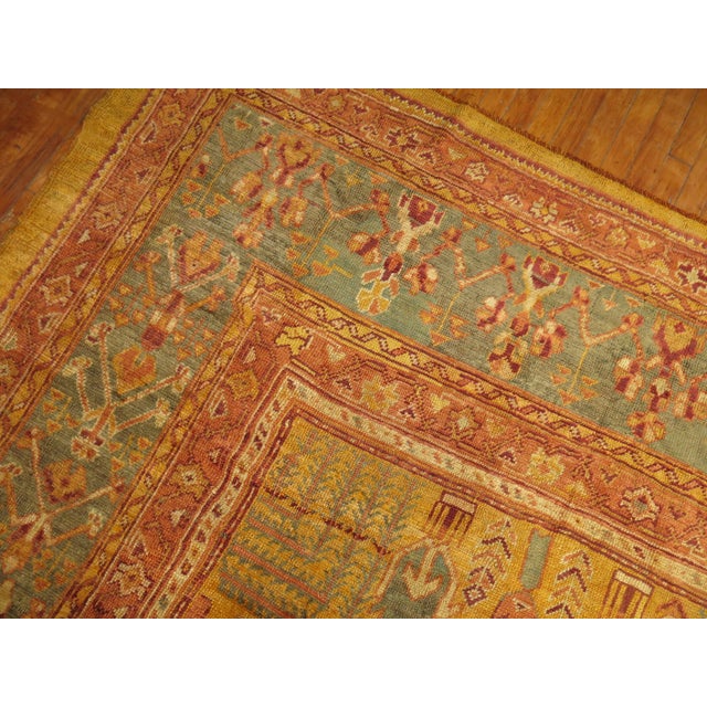 Garden of Paradise Willow Tree Antique Oushak 20th Century Oversize Rug - 13'2" x 17'3" For Sale - Image 4 of 18