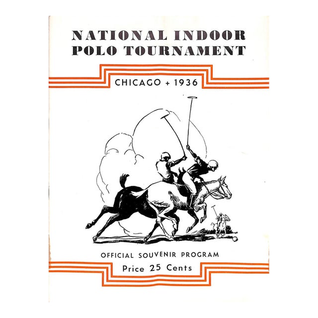 National Indoor Polo Tournament Chicago 1936 For Sale