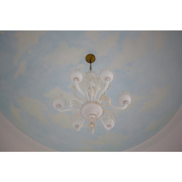 Venetian Murano Glass Six-Arm Chandelier, 1950 For Sale - Image 16 of 18