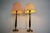 Mahogany, Brass & Cotton Hats Tale Lamps from Abat Jour, 1950s, Set of 2 For Sale - Image 17 of 18
