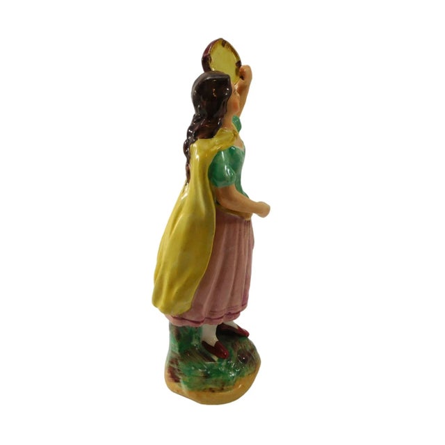Mid 19th Century Antique 1860s Staffordshire Gypsy Dancer Figurine For Sale - Image 5 of 8