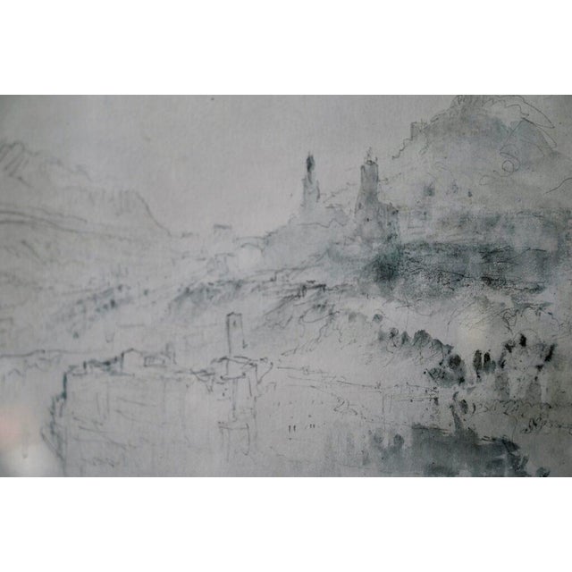 Boho Chic After William Turner, Baden 3 Landscape, 1800s, Lumograph, Framed For Sale - Image 3 of 8