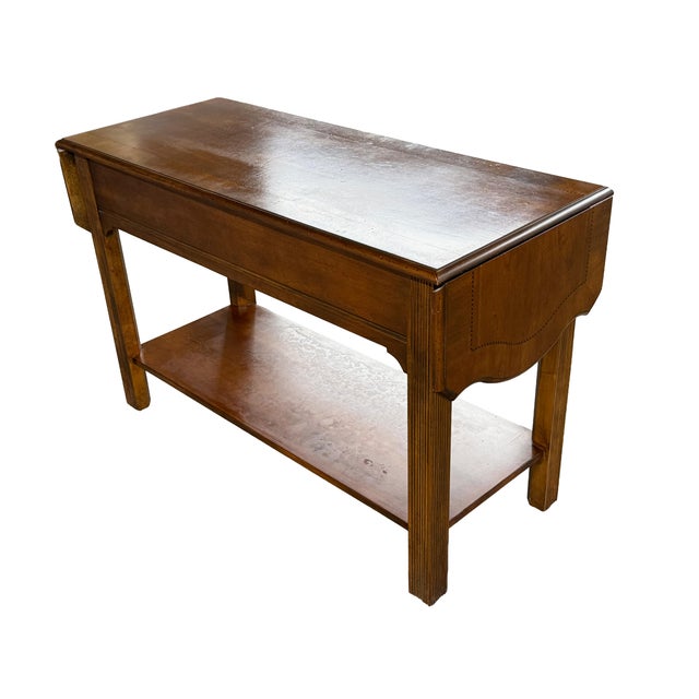 Hekman Furniture Vintage Hekman Furniture Matching Set: Fluted Console/Sofa Table + Lift-Top Storage Coffee Table For Sale - Image 4 of 17