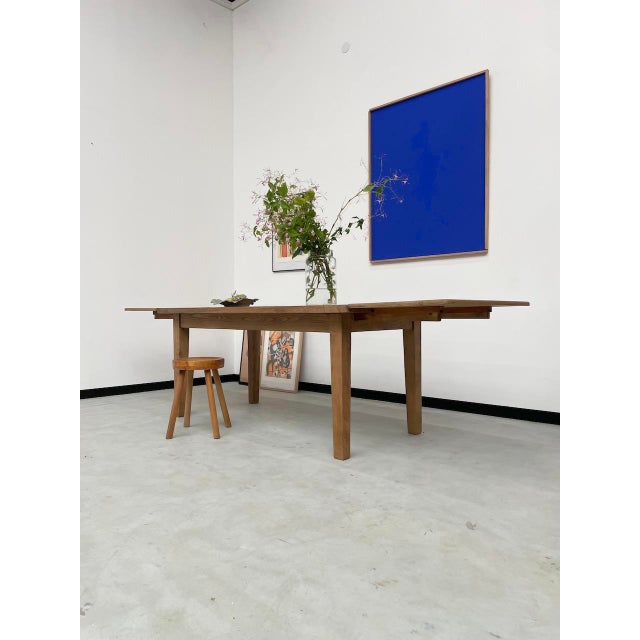 Oak Farm Table with Extensions, 1960s For Sale - Image 14 of 18