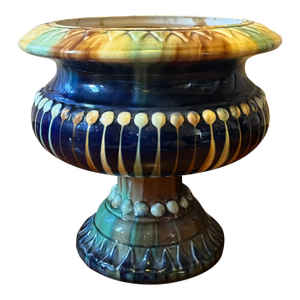 Antique 19th Century French Majolica Urn Planter or Flower Pot