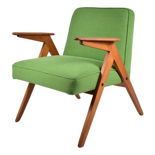 Bunny Armchair in Green Fabric, 1960s For Sale