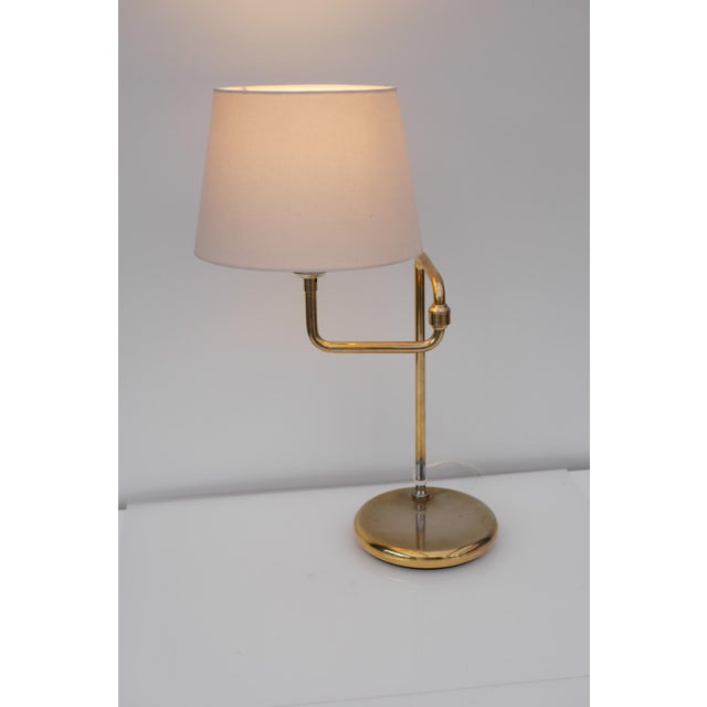 Scandinavian Brass Swing Arm Table Lamp For Sale - Image 12 of 12