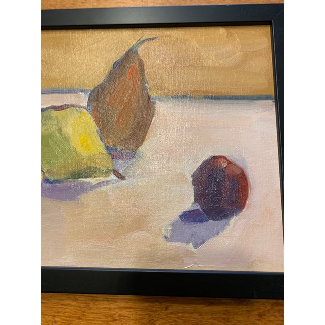 Contemporary Late 20th Century Pears and Plums Still Life Oil Painting by Jane Eccles For Sale - Image 3 of 3