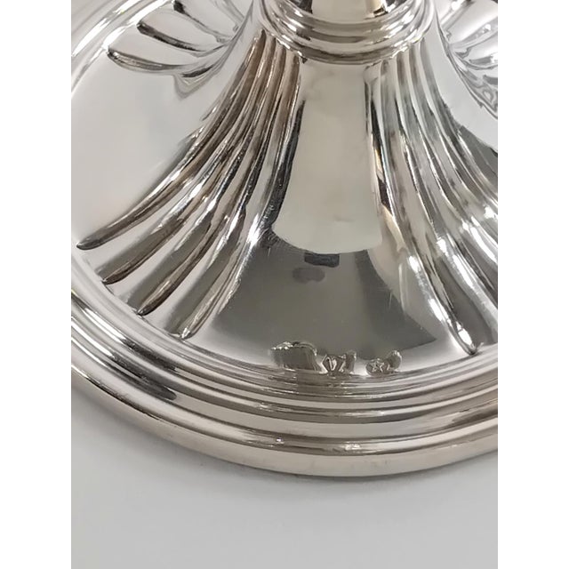1950s Spanish Mid-Century . Sterling Silver Candlesticks by Montejo - A Pair For Sale - Image 6 of 6
