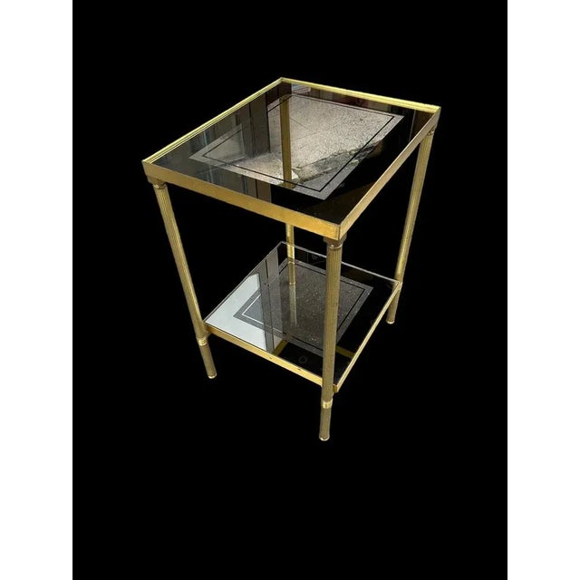 Mid-Century Modern Brass Auxiliary Table, 1970s For Sale - Image 3 of 9
