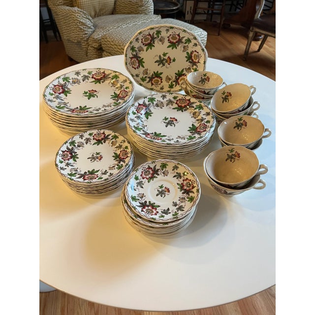19th Century Circa 1860 English Minton Passion Flower Transfer Ware Dinnerware Set- 43 Pieces For Sale - Image 13 of 13