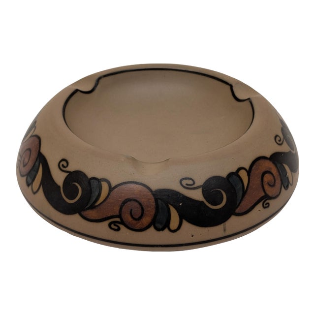 Danish Art Deco Ashtray by L.Hjorth Terracotta For Sale