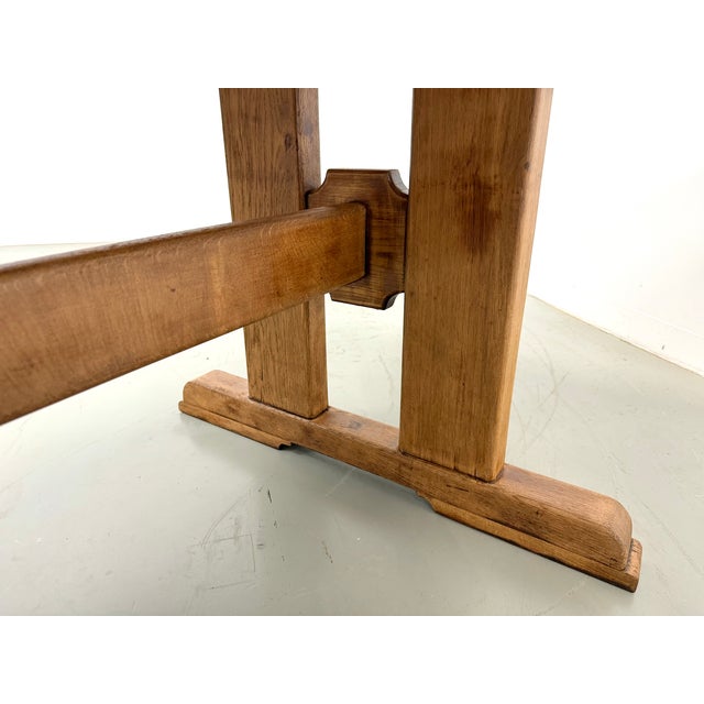 Modernist Architectural Table in Oak, 1950s For Sale - Image 17 of 18
