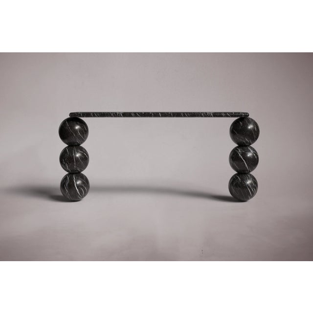 Not Yet Made - Made To Order Olly Alexander Black Marble Console Table 70" For Sale - Image 5 of 5