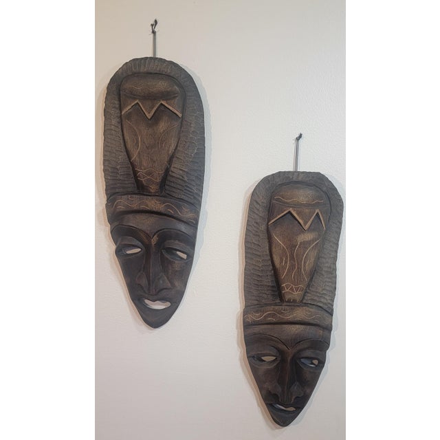 Hand Carved Wooden Tribal Face Masks Folk Art This sale is fir these beautiful hand carved wooden tribal masks. Ideal for...