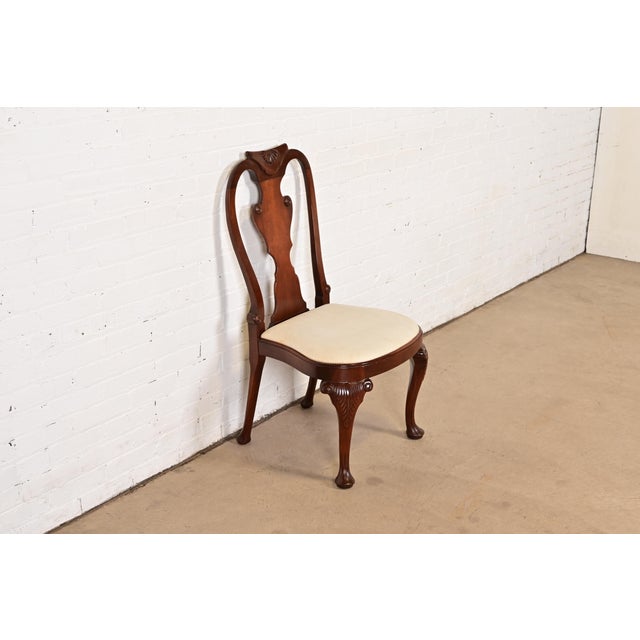 Baker Furniture Company Baker Furniture Georgian Carved Mahogany Side Chair or Dining Chair For Sale - Image 4 of 13