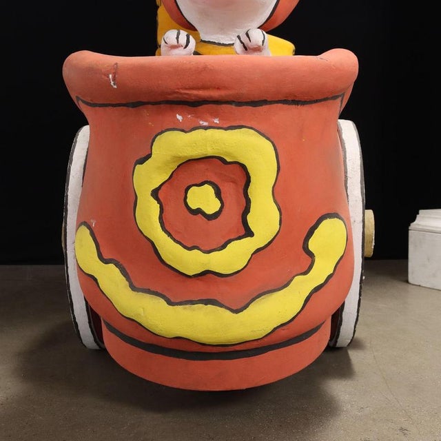 Vintage Snoopy with Chariot and Temple Plywood, 1990s For Sale - Image 8 of 15